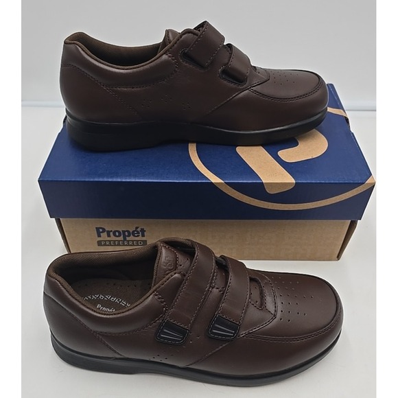 Propét Other - PROPET M3915 Vista Walker Strap Brown Leather Walking‎ Shoes Men's 8.5 NWT